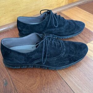 Cole Haan Zerogrand Black WingTip Oxfords Sneakers Women Size 9.5 B